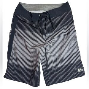 Quiksilver Board Shorts Striped Black Gray‎ Size 30